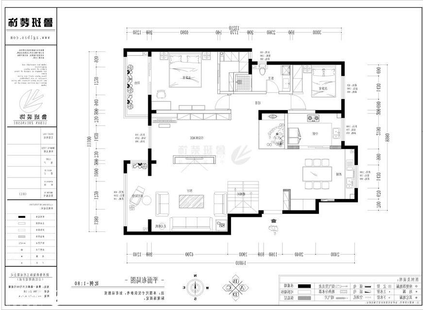 华侨城天鹅堡,现代简约,一楼户型图